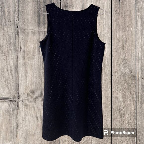 Gap Navy Blue With White Polka Dot Dress   Size M   EUC - Picture 2 of 4